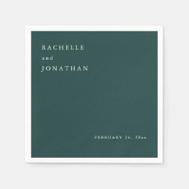 Chic Emerald Green Simple Wedkins Serviette