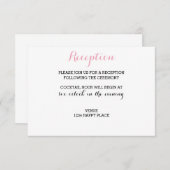 Chic Empfang Card Begleitkarte (Vorne/Hinten)