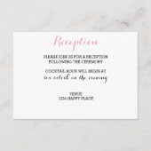 Chic Empfang Card Begleitkarte (Vorderseite)