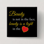 Chic & Empowerment - Square Beauty Quote Button (Vorderseite)