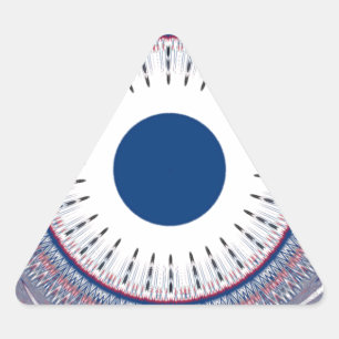 Chic Energetic Eye Design: Ein mesmerisierendes Mu Dreieckiger Aufkleber