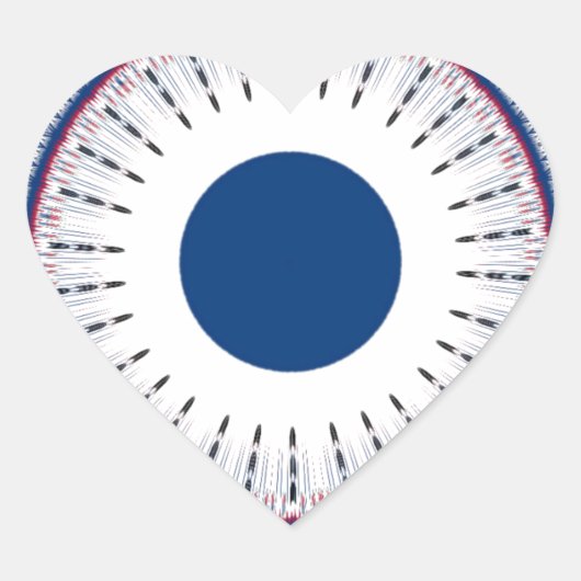 Chic Energetic Eye Design: Ein mesmerisierendes Mu Herz-Aufkleber (Vorderseite)