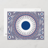 Chic Energetic Eye Design: Ein mesmerisierendes Mu Postkarte (Vorne/Hinten)