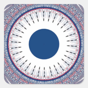 Chic Energetic Eye Design: Ein mesmerisierendes Mu Quadratischer Aufkleber