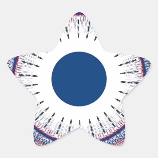 Chic Energetic Eye Design: Ein mesmerisierendes Mu Stern-Aufkleber (Vorderseite)