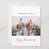 Chic Erntedank Dinner Fall Wreath Holiday Foto Einladung (Rückseite)