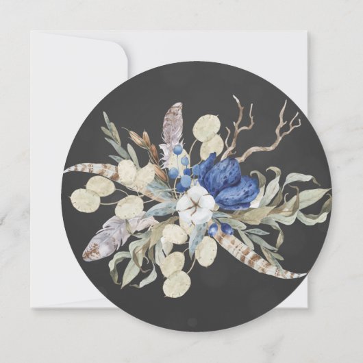 Chic Erntedank Potluck Dinner Einladung (Rückseite)