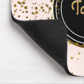 Chic erröten Monogramm der rosa Goldbezauberndes Mousepad (Ecke)