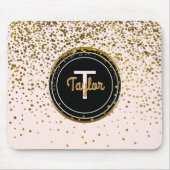 Chic erröten Monogramm der rosa Goldbezauberndes Mousepad (Vorne)