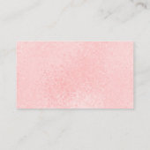 Chic erröten rosa GoldWimpern Visitenkarte (Rückseite)