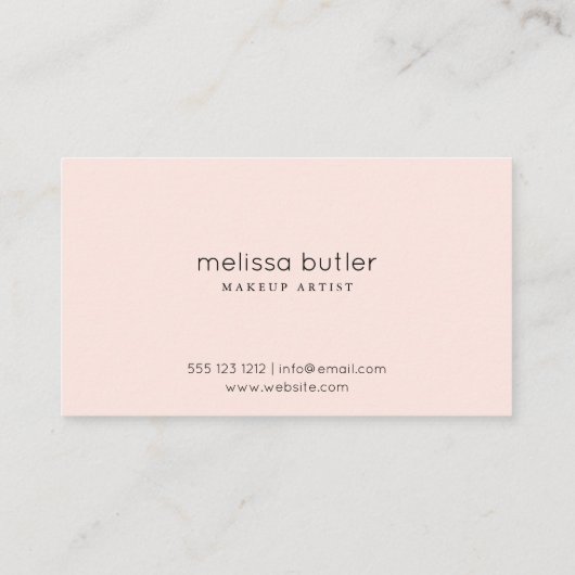 Chic erröten rosa LippenMaskenbildner Visitenkarte (Rückseite)