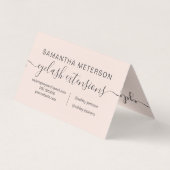 Chic erröten rosa modische Augenfürsorge Visitenkarten (Rückseite)