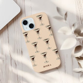 Chic Espresso Bow Muster Personalisiert Brown Case-Mate iPhone Hülle
