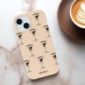 Chic Espresso Bow Muster Personalisiert Brown Case-Mate iPhone Hülle