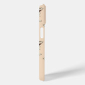 Chic Espresso Bow Muster Personalisiert Brown Case-Mate iPhone Hülle (Rückseite / Rechts)