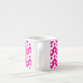 Chic Espresso Tasse, Candy Pink Geometric Espressotasse (Rückseite)