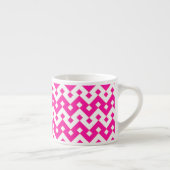 Chic Espresso Tasse, Candy Pink Geometric Espressotasse (Rechts)