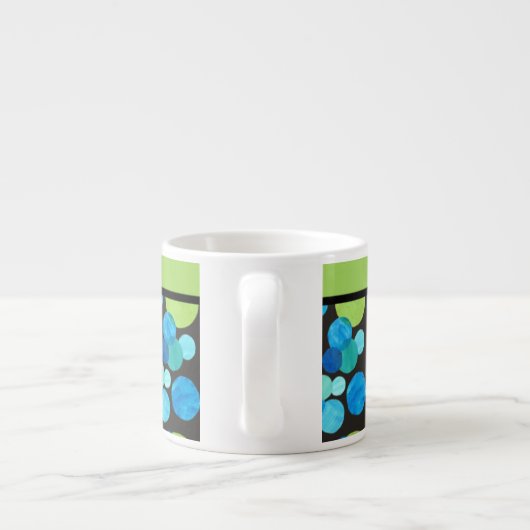 Chic Espresso Tasse, Quirky Blue Moons Muster Espressotasse (Rückseite)