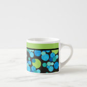 Chic Espresso Tasse, Quirky Blue Moons Muster Espressotasse (Rechts)