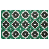 Chic Ethnic Green Black & White Geometric Muster Stoff (Fat Quarter (45,7 x 55,9 cm))