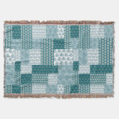 Chic Ethnic Imitats Patchwork Pattern, Aquamarin u Decke (Vorderseite)