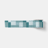 Chic Ethnic Imitats Patchwork Pattern, Aquamarin u Satinband (Vorderseite)