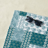 Chic Ethnic Imitats Patchwork Pattern, Aquamarin u Strandtuch (Beispiel)