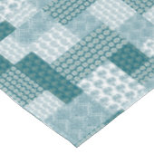 Chic Ethnic Imitats Patchwork Pattern, Aquamarin u Tischdecke (Schrägansicht)
