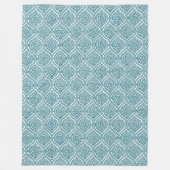 Chic Ethnic Ogee Muster Aquamarin Fleecedecke (Vorderseite)