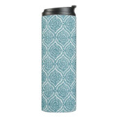 Chic Ethnic Ogee Muster Aquamarin Thermosbecher (Nach links gedreht)