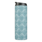 Chic Ethnic Ogee Muster Aquamarin Thermosbecher (Nach rechts gedreht)
