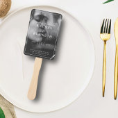 Chic Eucalyptus B&W Foto Wedding Zeremony Program Fächer