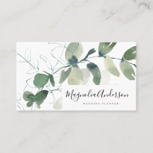 Chic Eucalyptus Blätter Business Card Visitenkarte