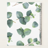 Chic Eucalyptus Foliage Personalisiert Wedding Planer (Rückseite)