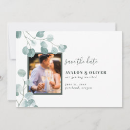 Chic Eucalyptus Foto Save The Date