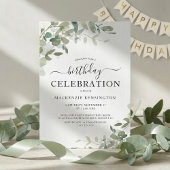 Chic Eucalyptus Geburtstagsparty Einladung