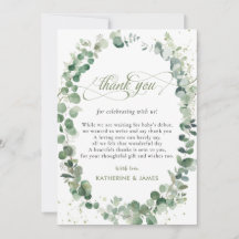 Chic Eucalyptus Greenery Baby Shower Geburtstag 