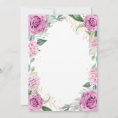 Chic Eucalyptus Lila Rose Nuestra Boda Wedding Einladung (Rückseite)