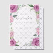 Chic Eucalyptus Lila Rose Nuestra Boda Wedding Pergament Einladungen (Versetzt (Einladung))