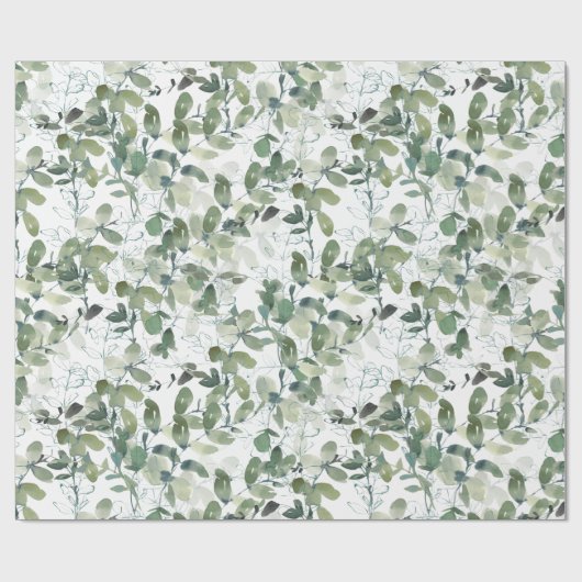 Chic Eucalyptus Pattern Geschenkpapier (Flach)
