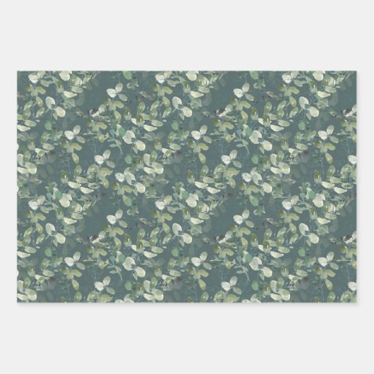 Chic Eucalyptus Pattern Geschenkpapier Set (Vorderseite 2)