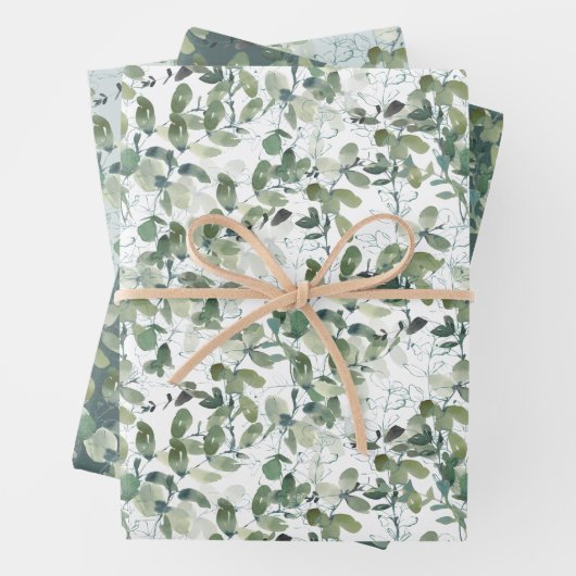Chic Eucalyptus Pattern Geschenkpapier Set (Beispiel)