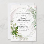 Chic Eucalyptus Pink Bridesmaids Luncheon Invites (Vorderseite)