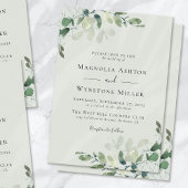 Chic Eucalyptus Sage Green Wedding Einladung