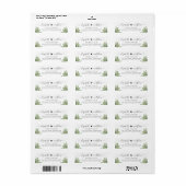 Chic Eucalyptus Wedding Return Address Label (Vorne)