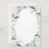 Chic Eucalyptus White Roses Islamische Hochzeit Einladung (Rückseite)