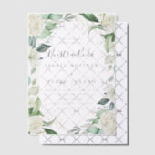 Chic Eucalyptus White Roses Nuestra Boda Wedding Pergament Einladungen (Versetzt (Einladung))