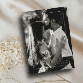 Chic Eukalyptus Black & White Foto Save the Date