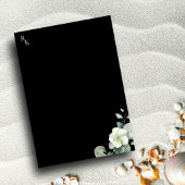 Chic Eukalyptus Black & White Minimalistisch Weddi Einladung