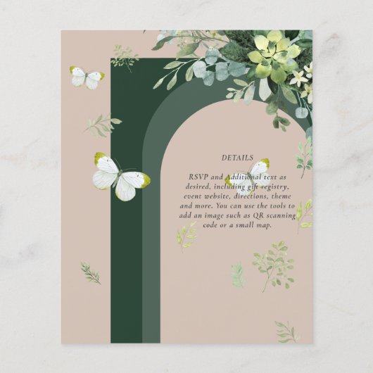 Chic Eukalyptus Greenerity Blätter Emerald Wedding (Rückseite)